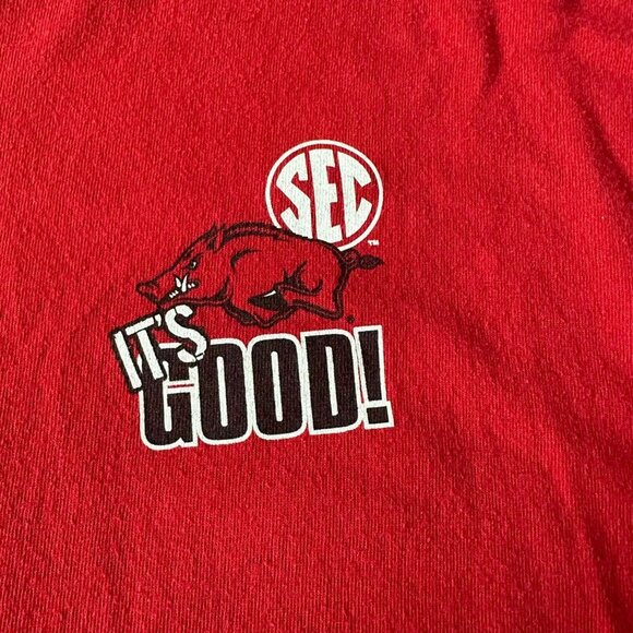 Delta Pro Weight Vintage Womens Size 2XL Arkansas Razorback Long Sleeve Shirt - Picture 8 of 8